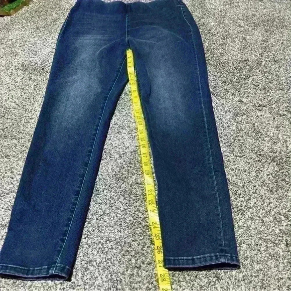 Soft Surroundings Jeans Womens Size M Blue Mid Rise Pull On Skinny Stretch - Picture 2 of 9